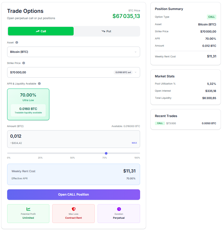 Scall.io trade page